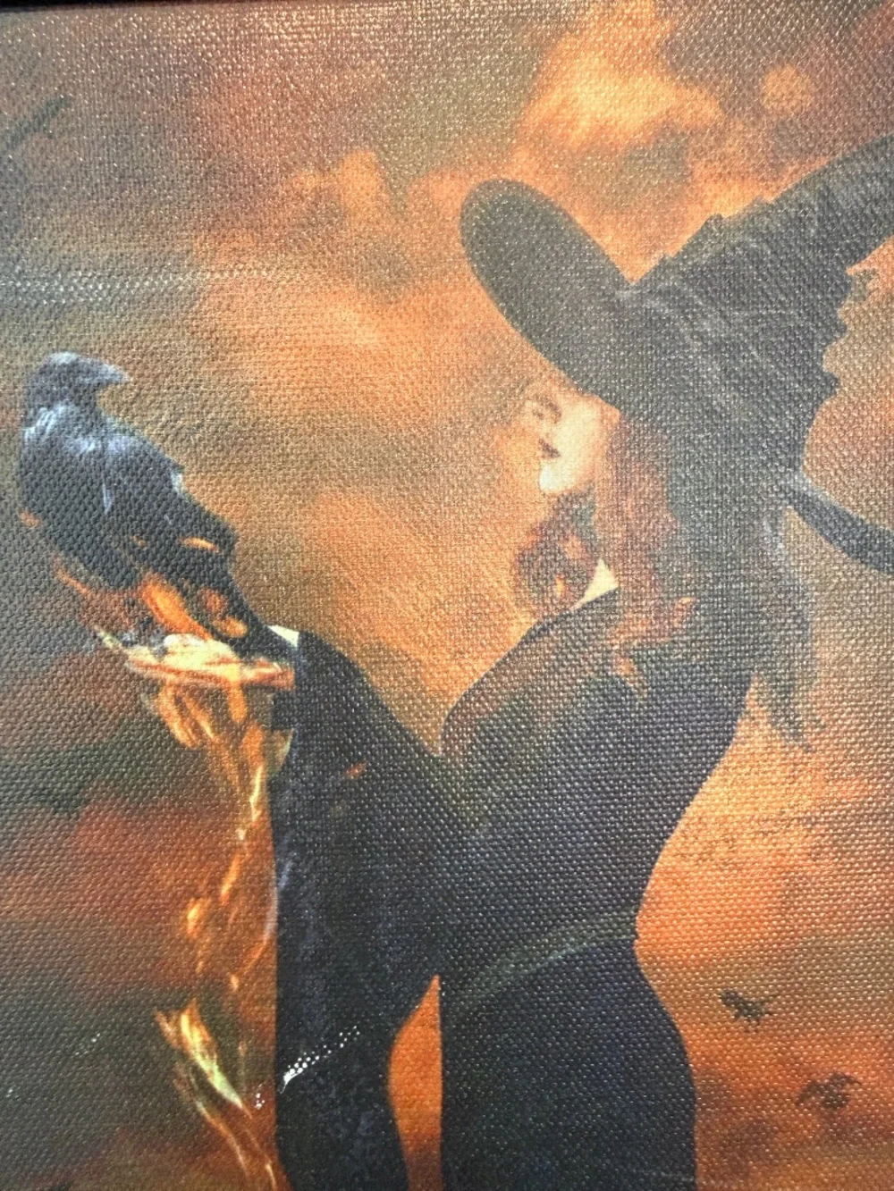 Witch Wall Art Decor Canvas Halloween Michaels Ashland Midnight Moon Raven